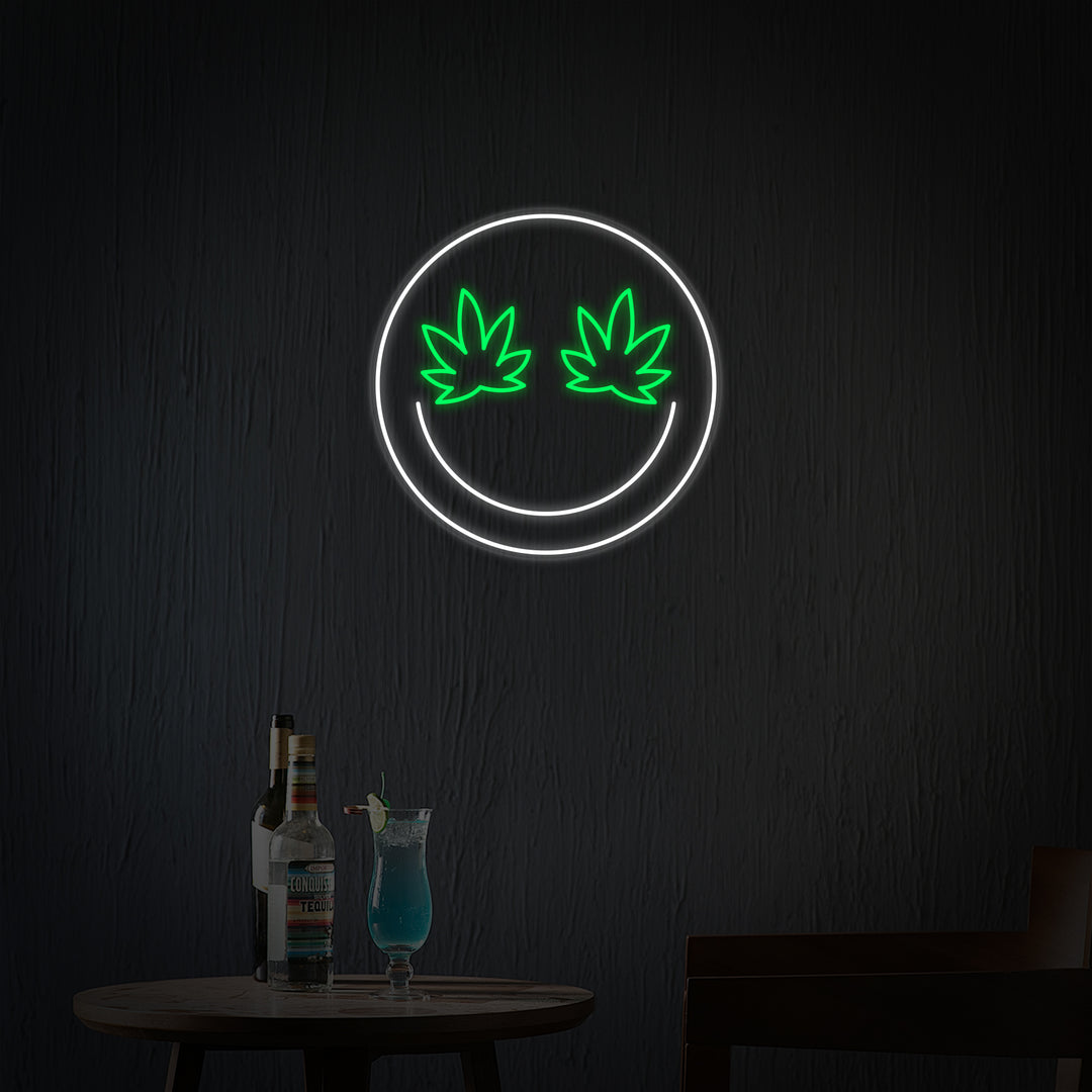 "Marihuana Emoji" Neonskilt