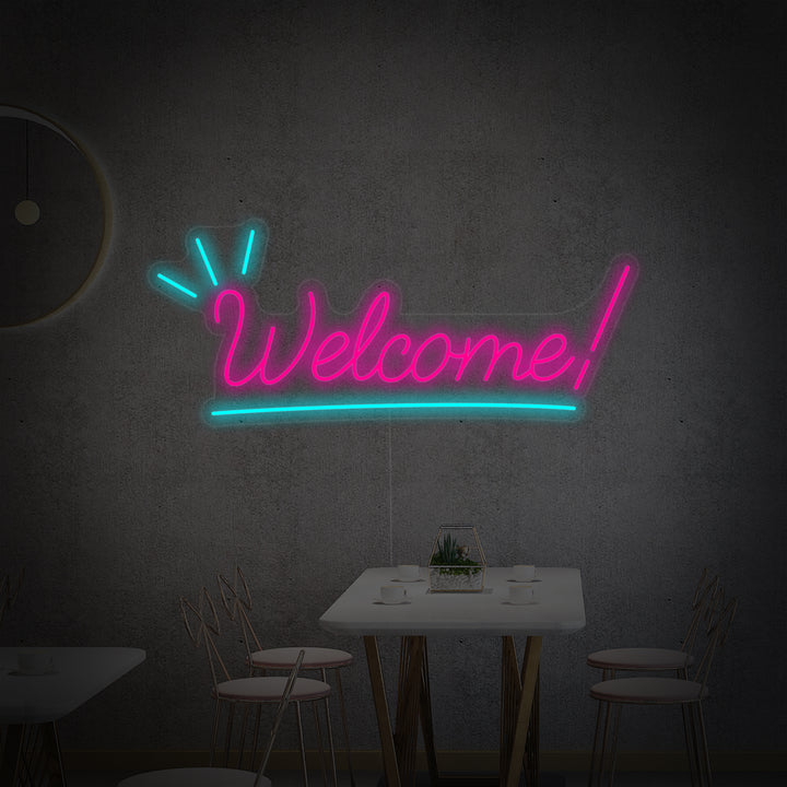 "Welcome" Neonskilt
