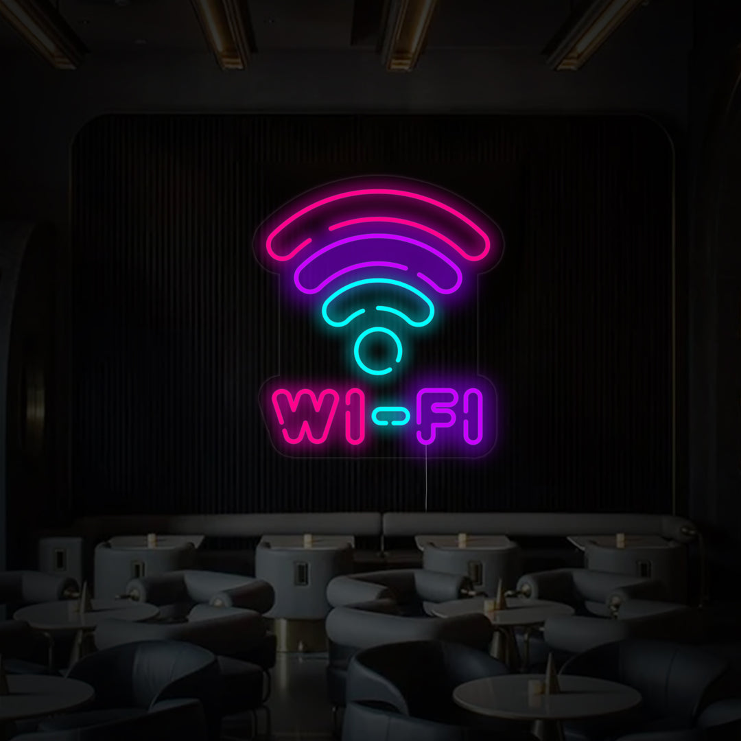 "Wifi-Symbol" Neonskilt