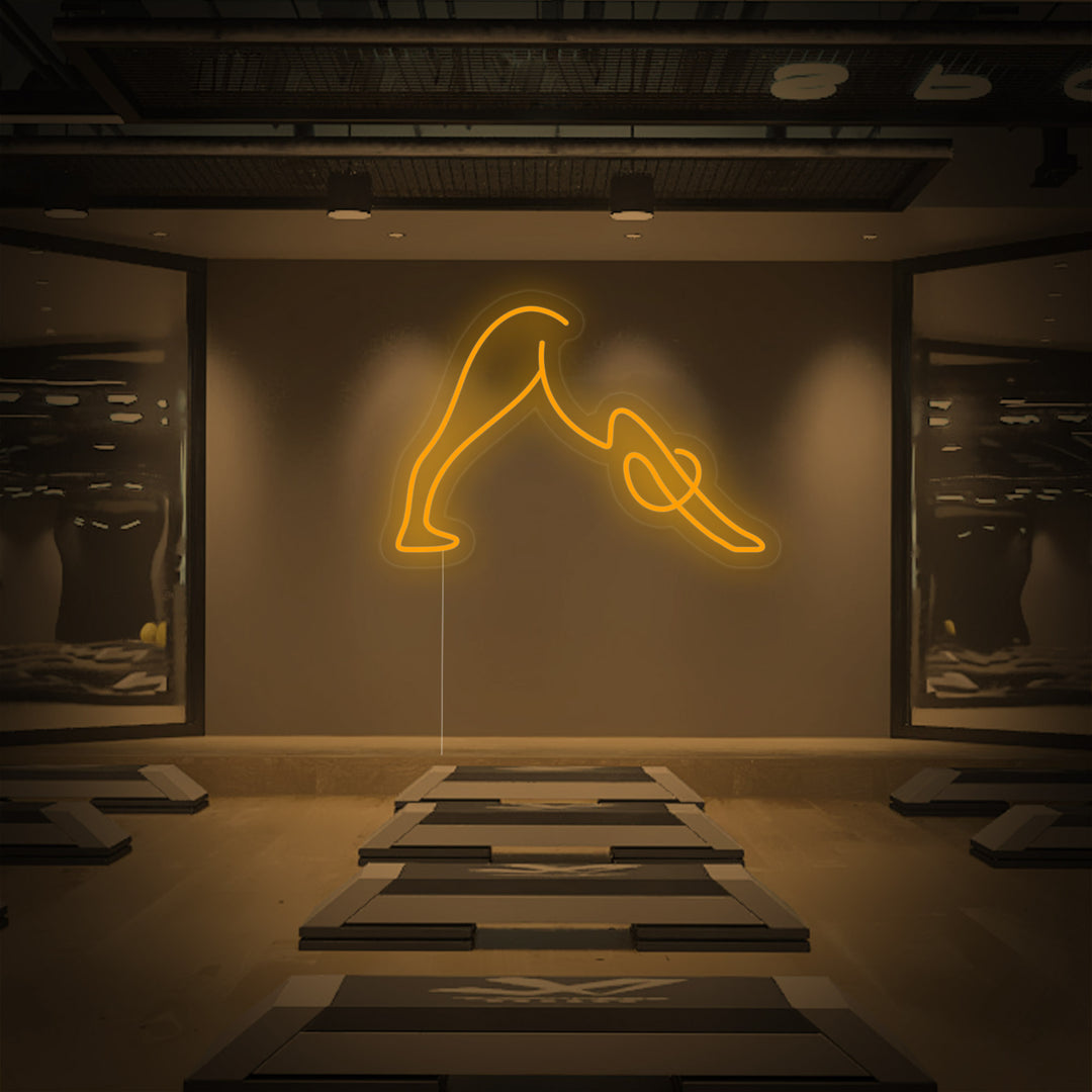 "Yogastilling" Neonskilt