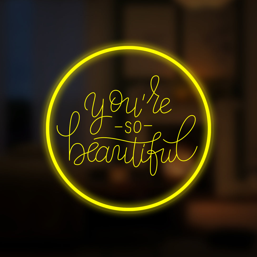 "You Are Beautiful" Mini Neonskilt