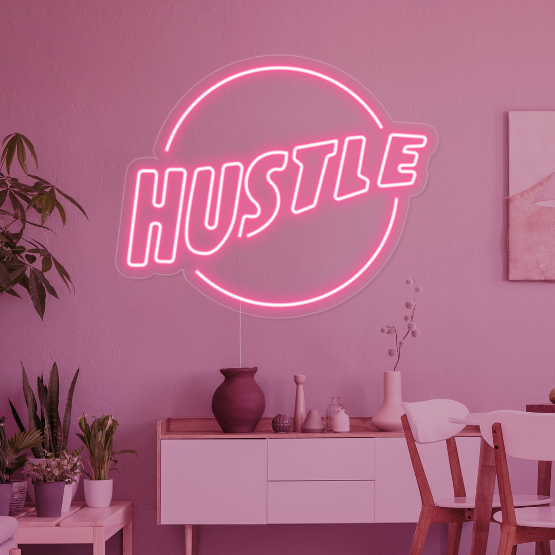 "Hustle" Neonskilt