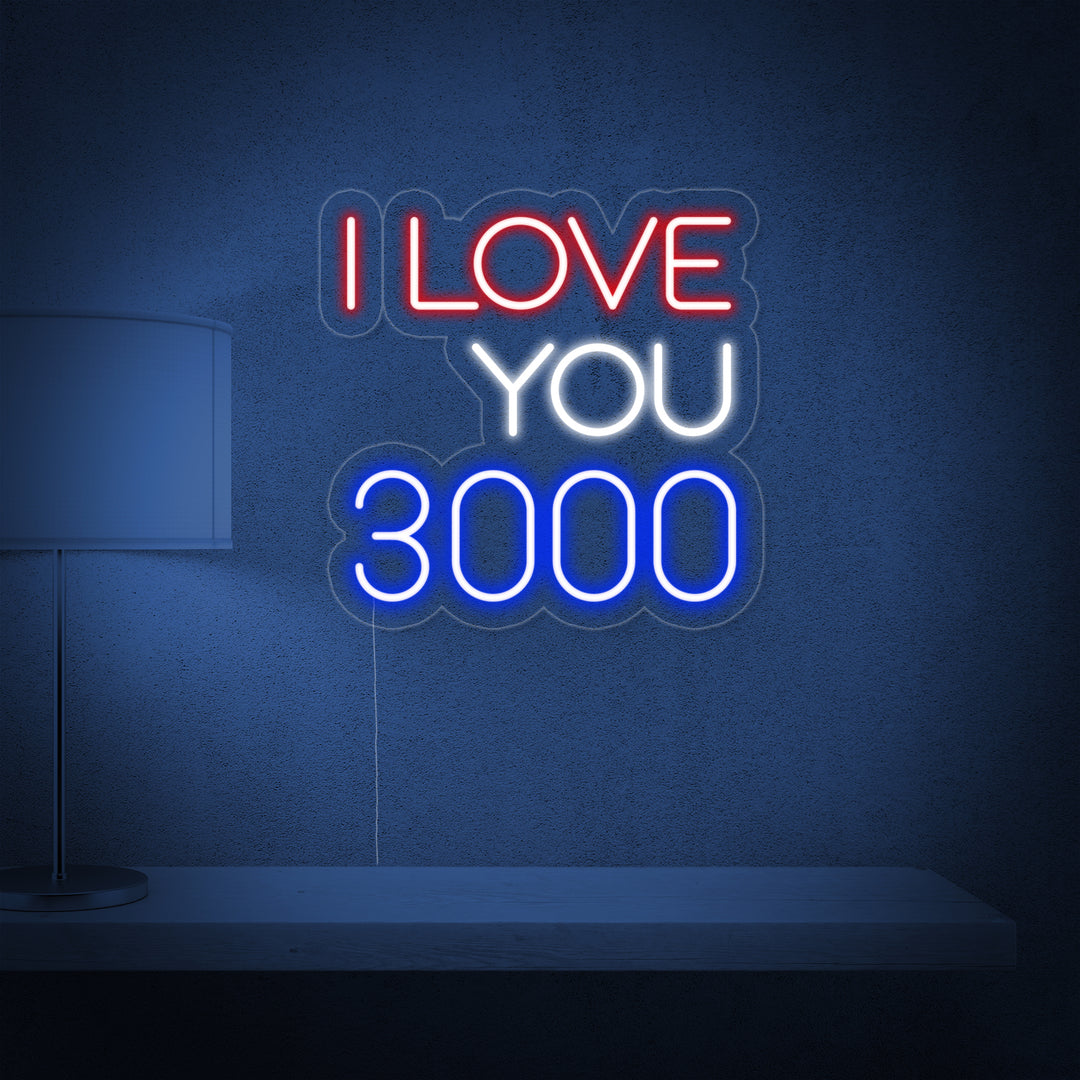 "I Love You 3000" Neonskilt