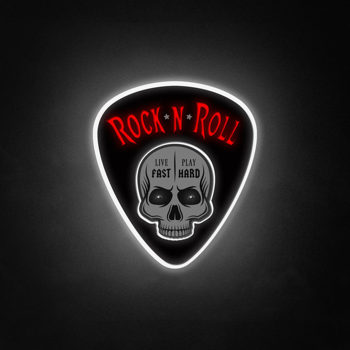 "Rock N Roll, Skull" Neon Like